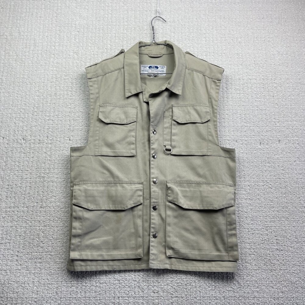 VTG 90s Tilley Safari Hunting Excursion Utility Vest Mens L Photography Canada